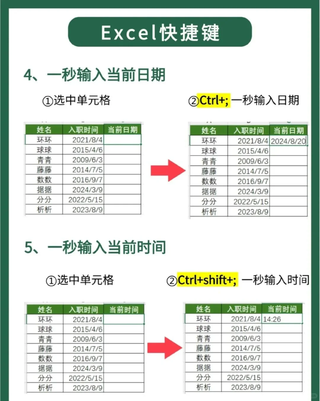 原来Excel有这么多的快捷键！