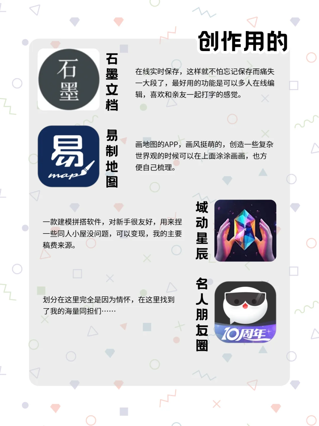 搞同人一定离不开的APP