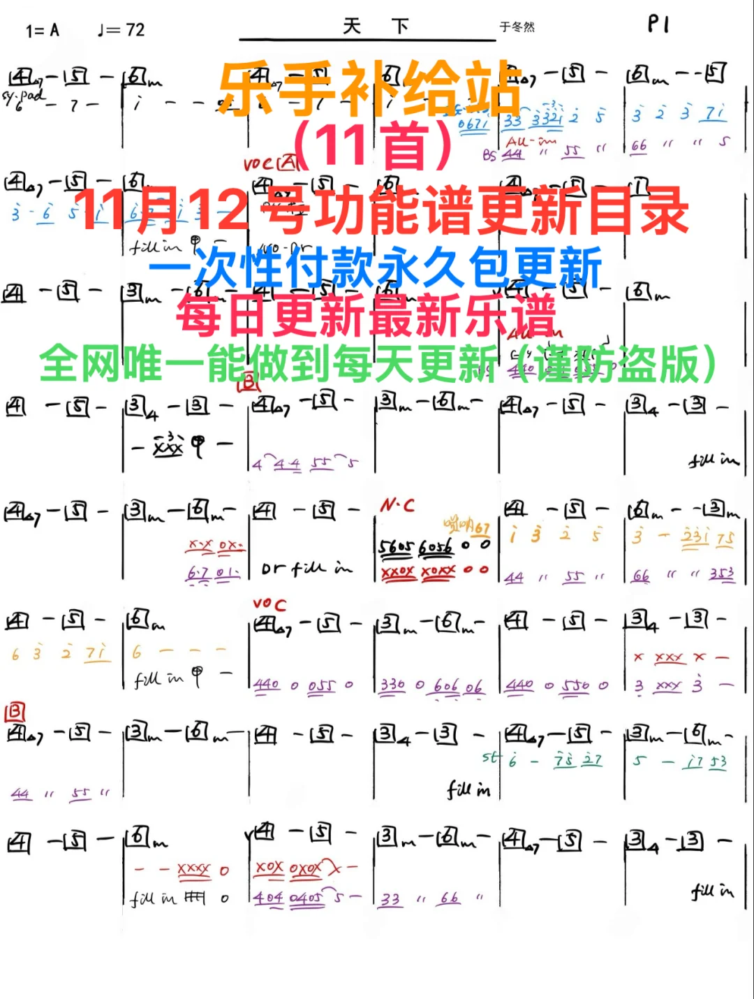 酒吧看谱软件11月12号功能譜更新目录总结（1