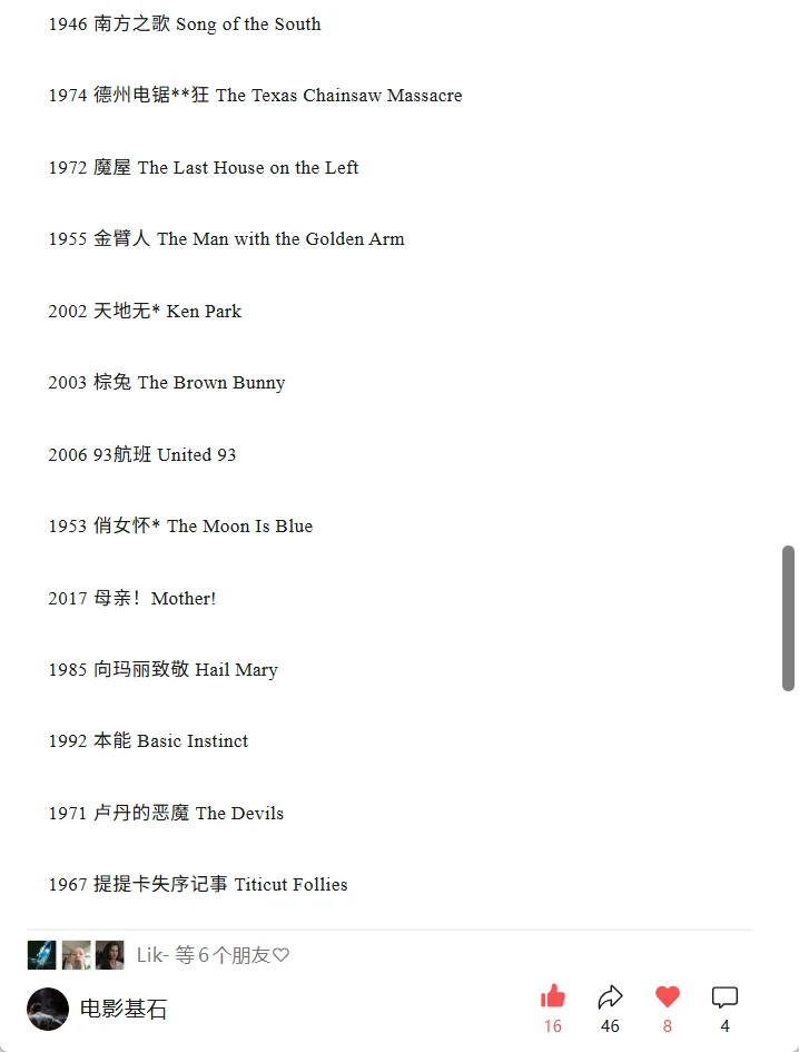 影史最具争议性的五十部电影