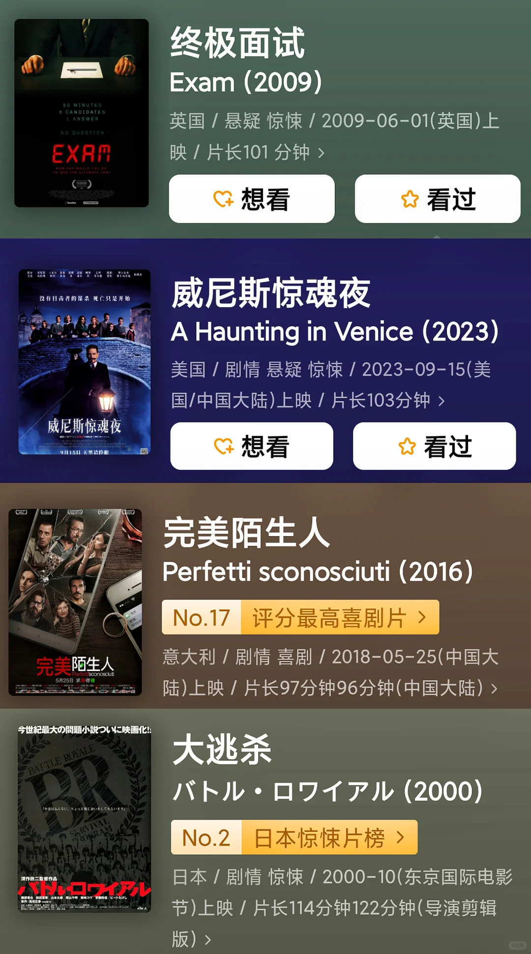 36部暴风雪山庄式电影！！存档