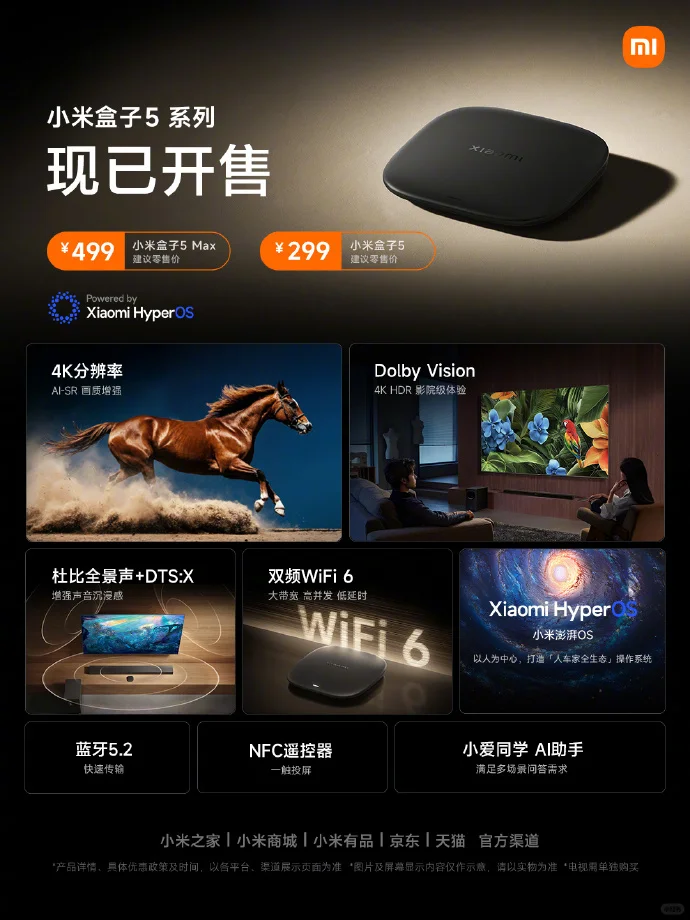 小米盒子5系列看起来很香，感觉又要剁手了