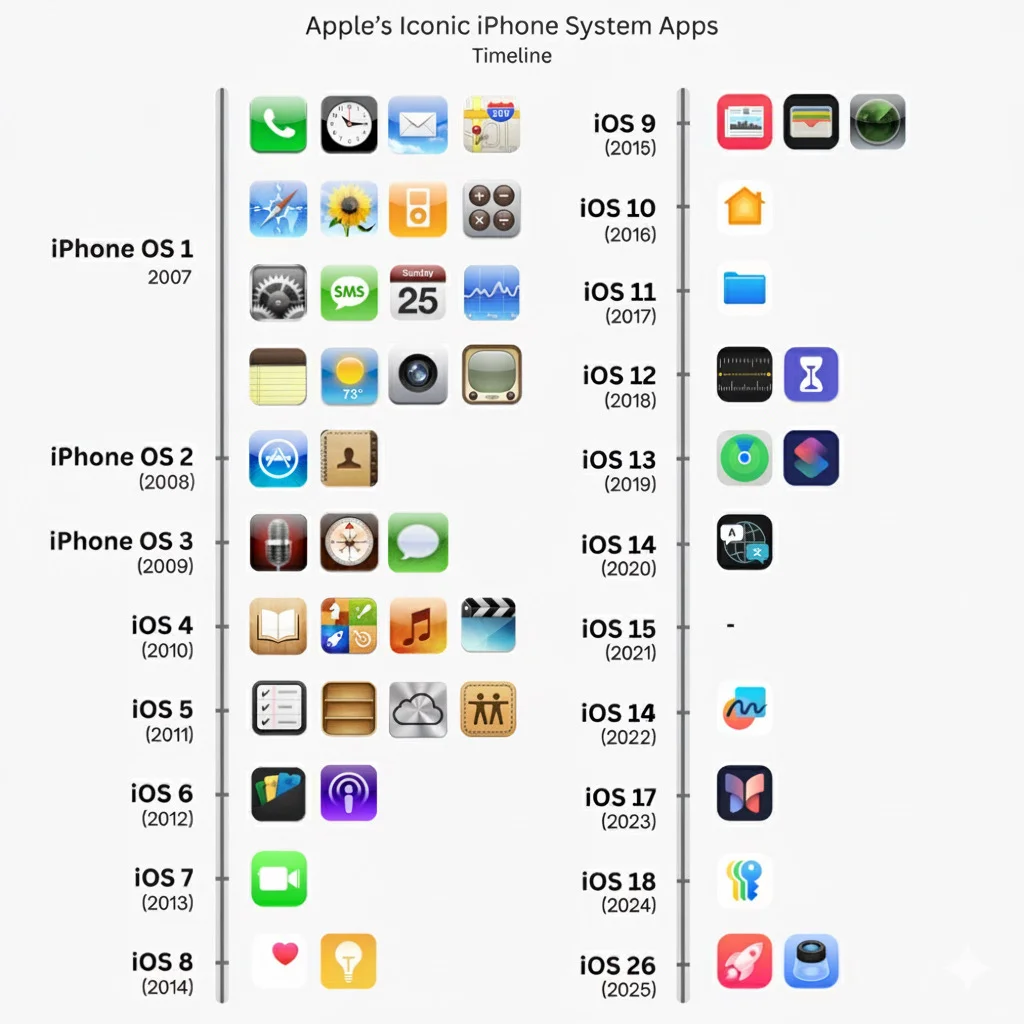 原来每一代 iOS 都增加了新功能