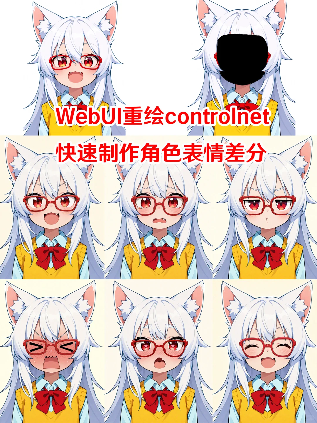 WebUI，快速制作角色表情差分脚本