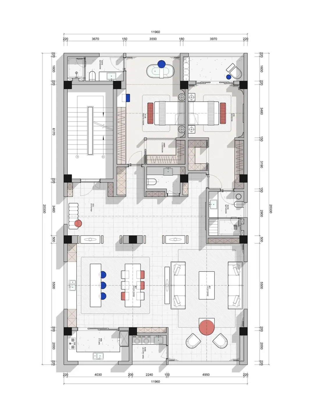 填色后一键生成，彩平图模板风格【79】