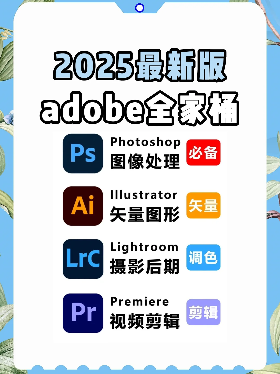 【Adobe全家桶2025】宝藏设计师软件！