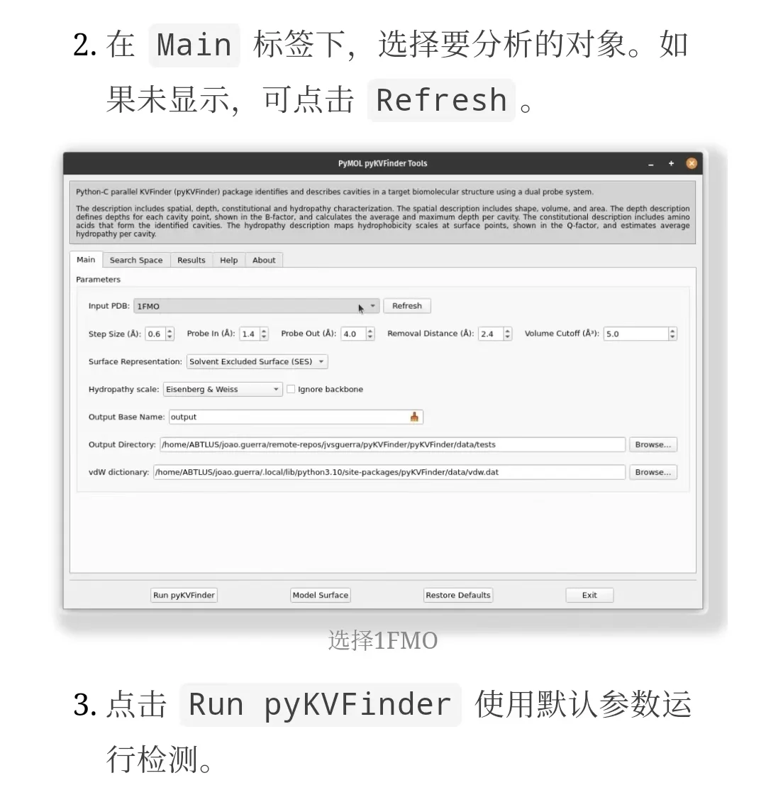 PyMOL插件教程 | 使用pyKVFinder找结合位点