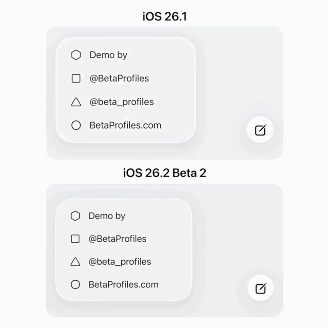 iOS 26.2 Beta 2 发布，动画效果变了
