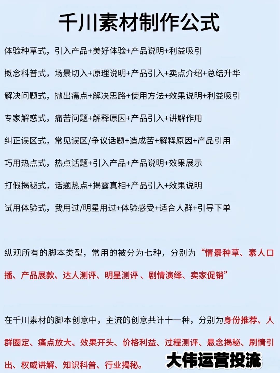 广告素材制作公式！