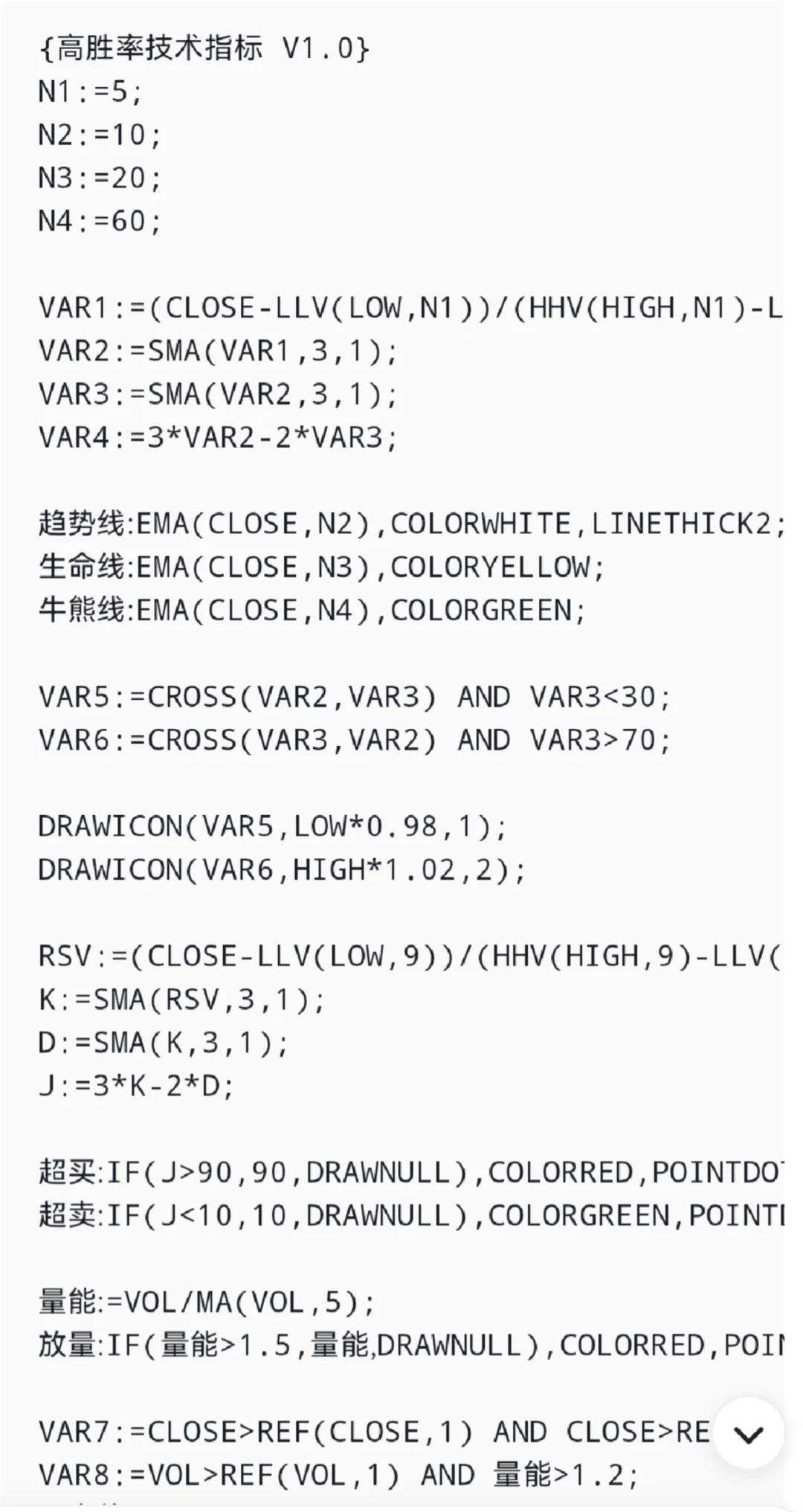 通达信，高胜率指标(直接复制可用)