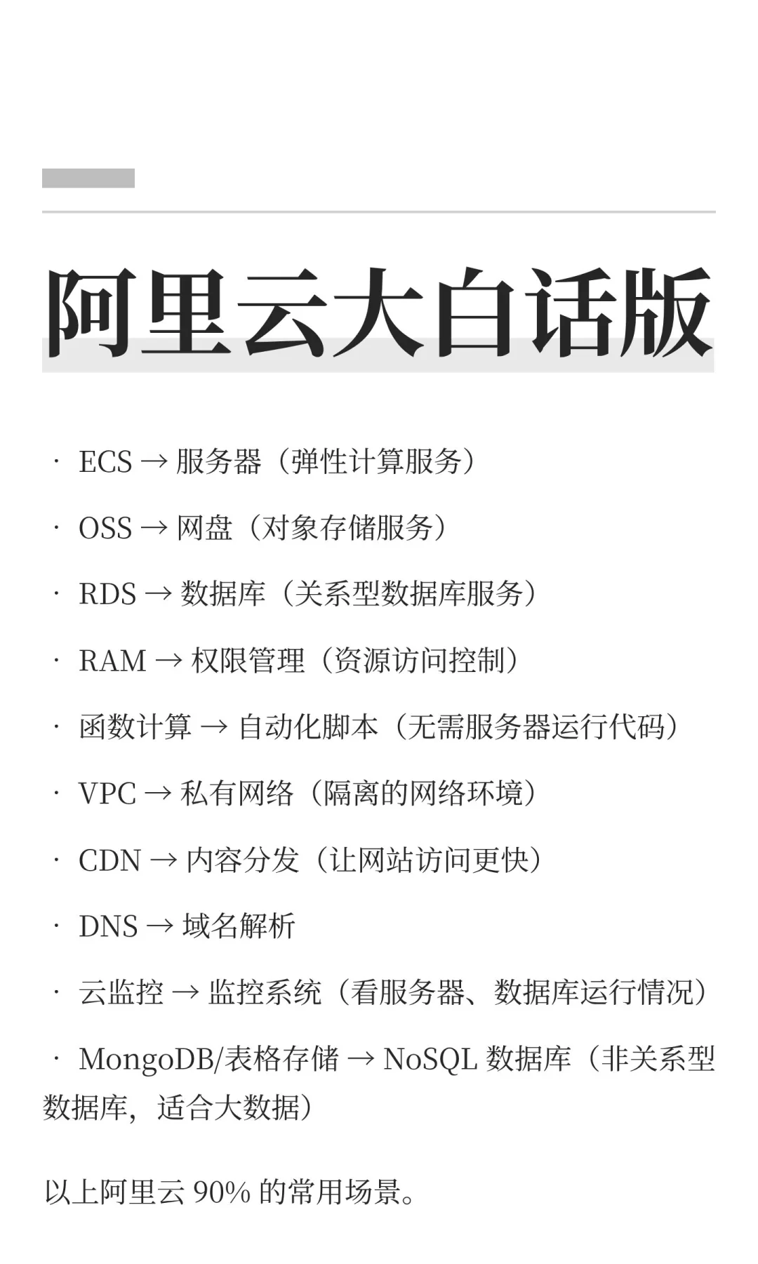 阿里云大白话版