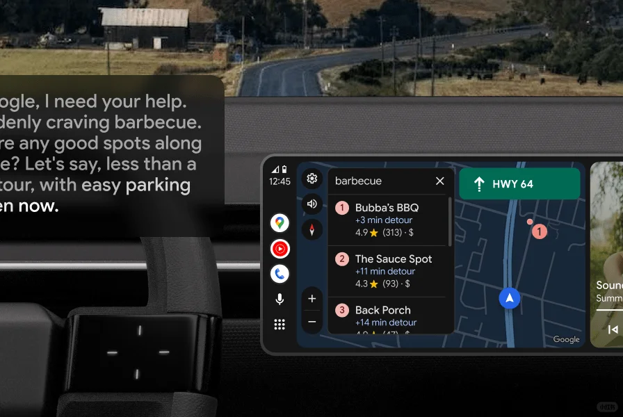 谷歌Gemini登陆Android Auto