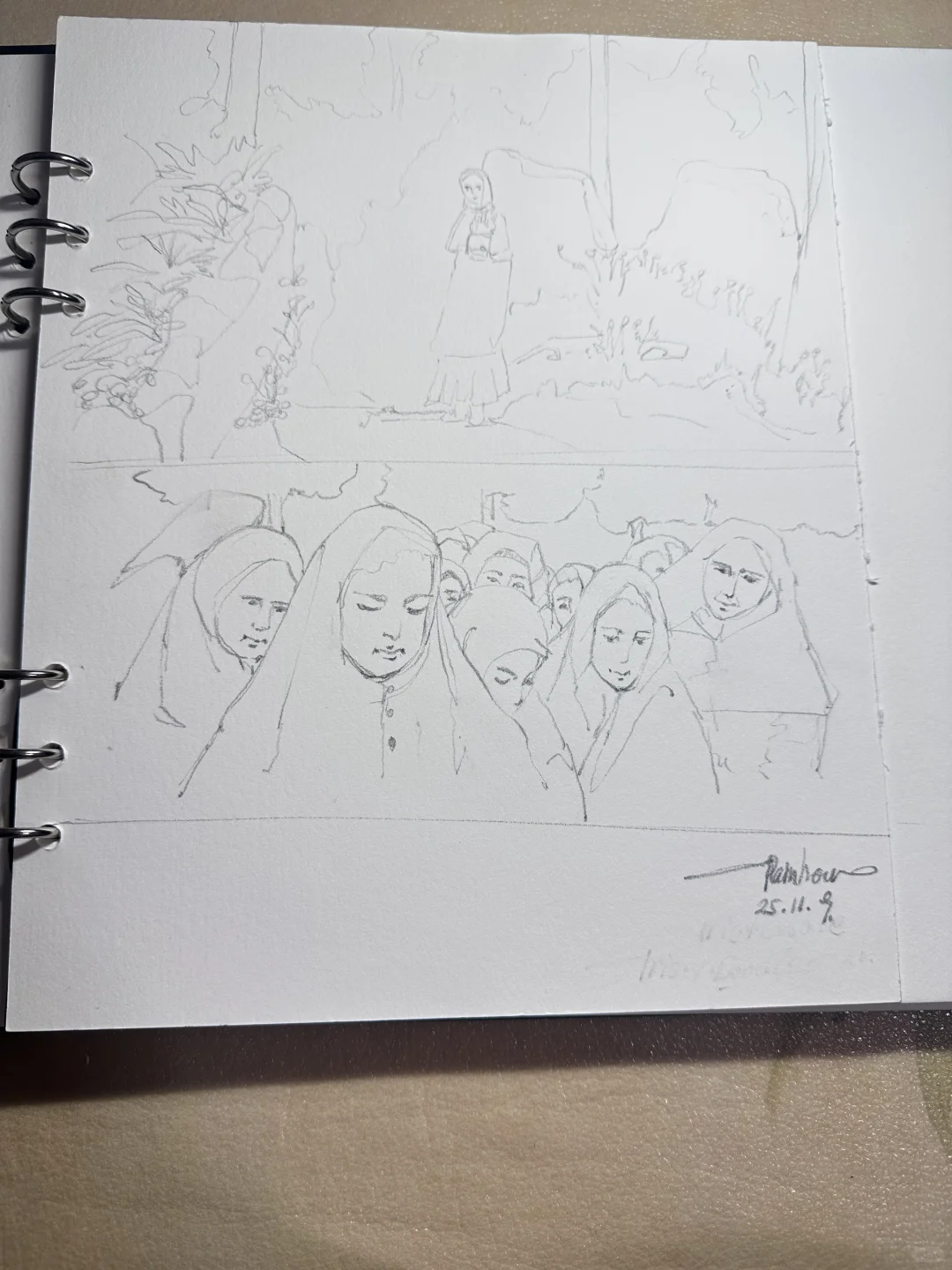 电影🎬《橄榄树下的情人》插画绘画4