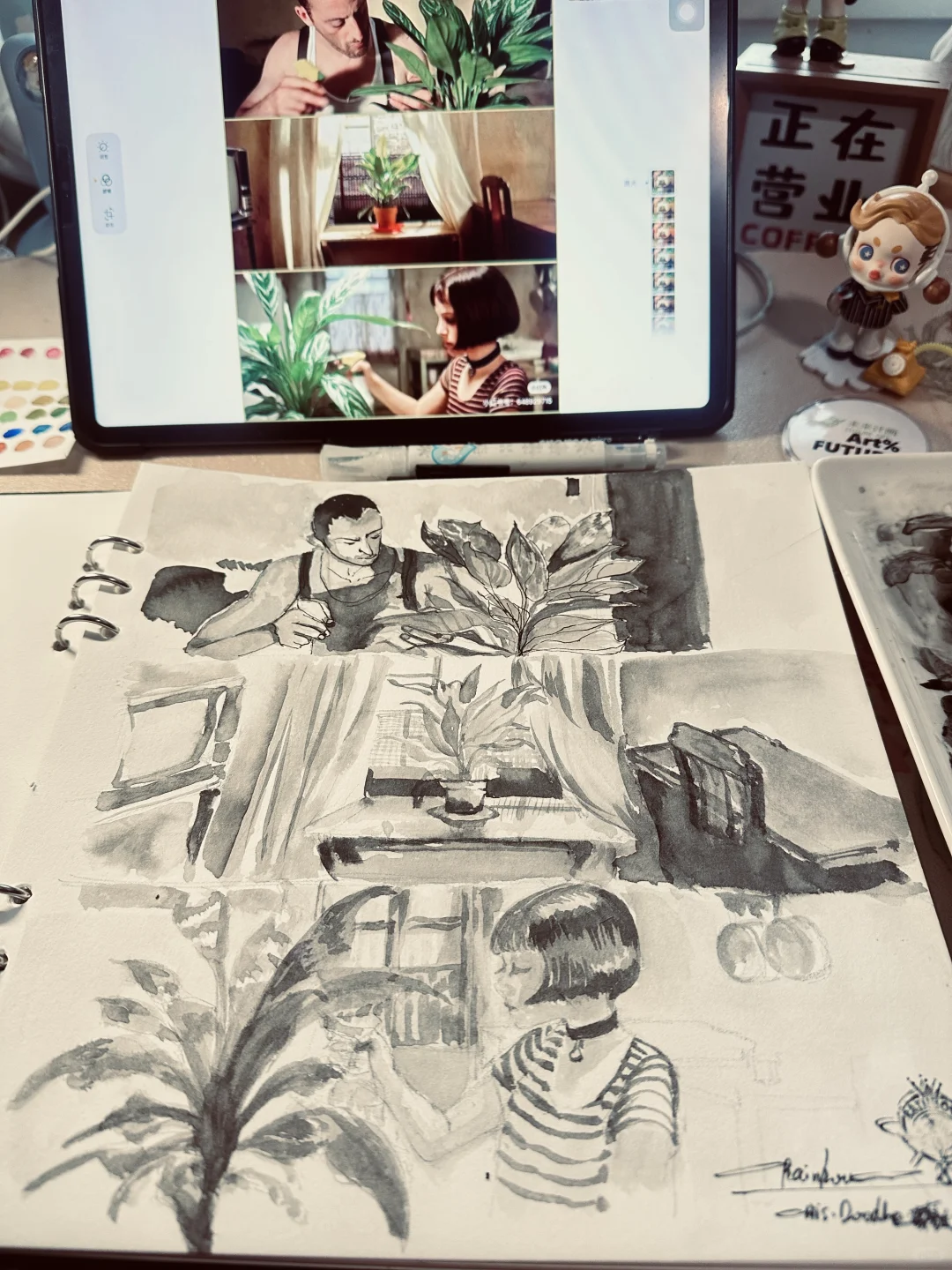 电影🎬《这个杀手不太冷》插画绘画5