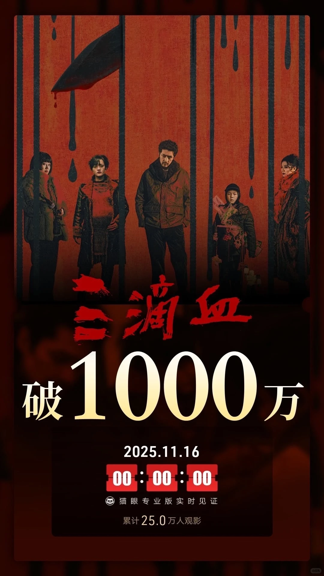 电影《三滴血》票房破1000万！
