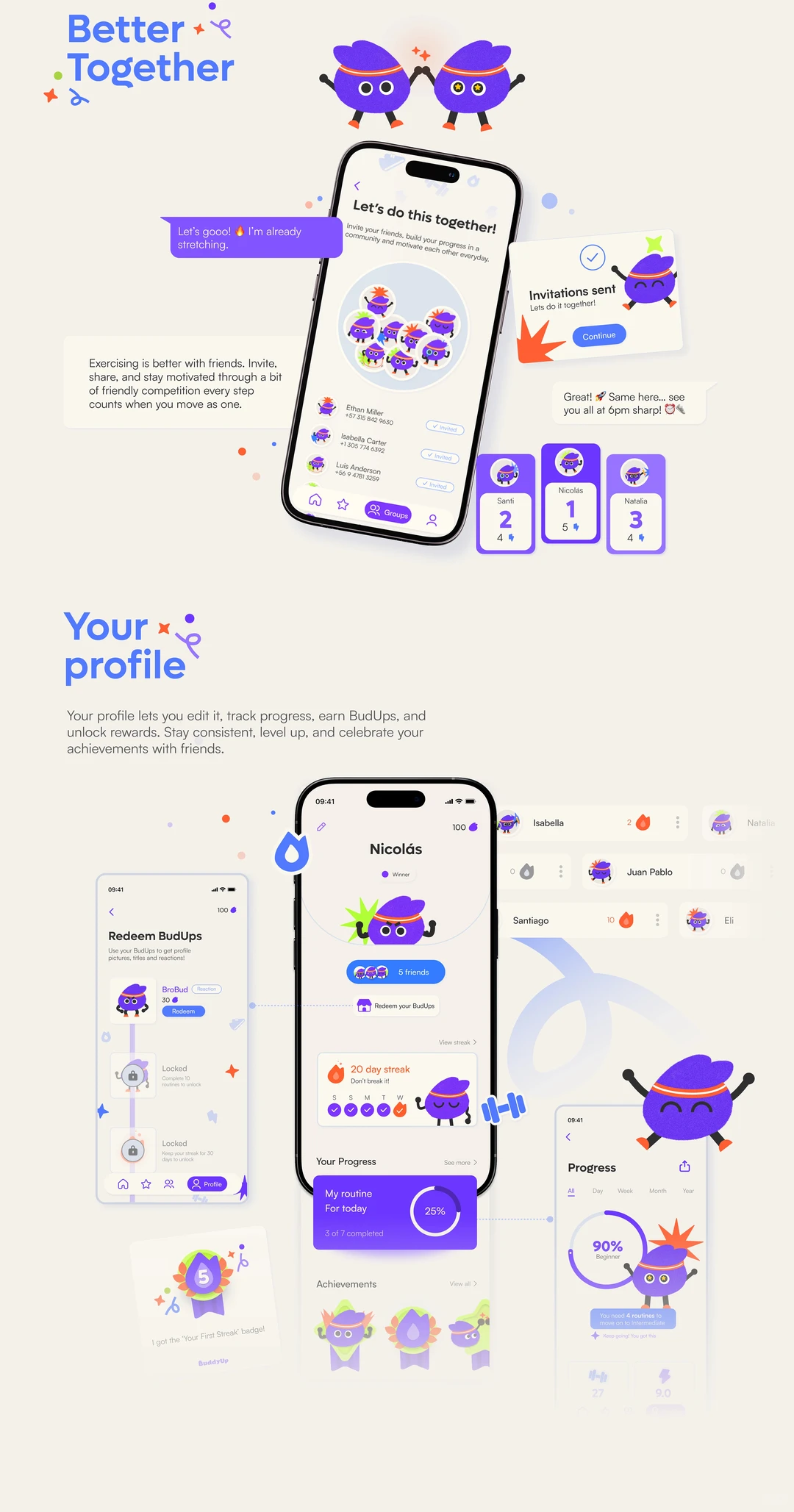 👍🏻这款健身APP的UI风格好出彩~爱了！