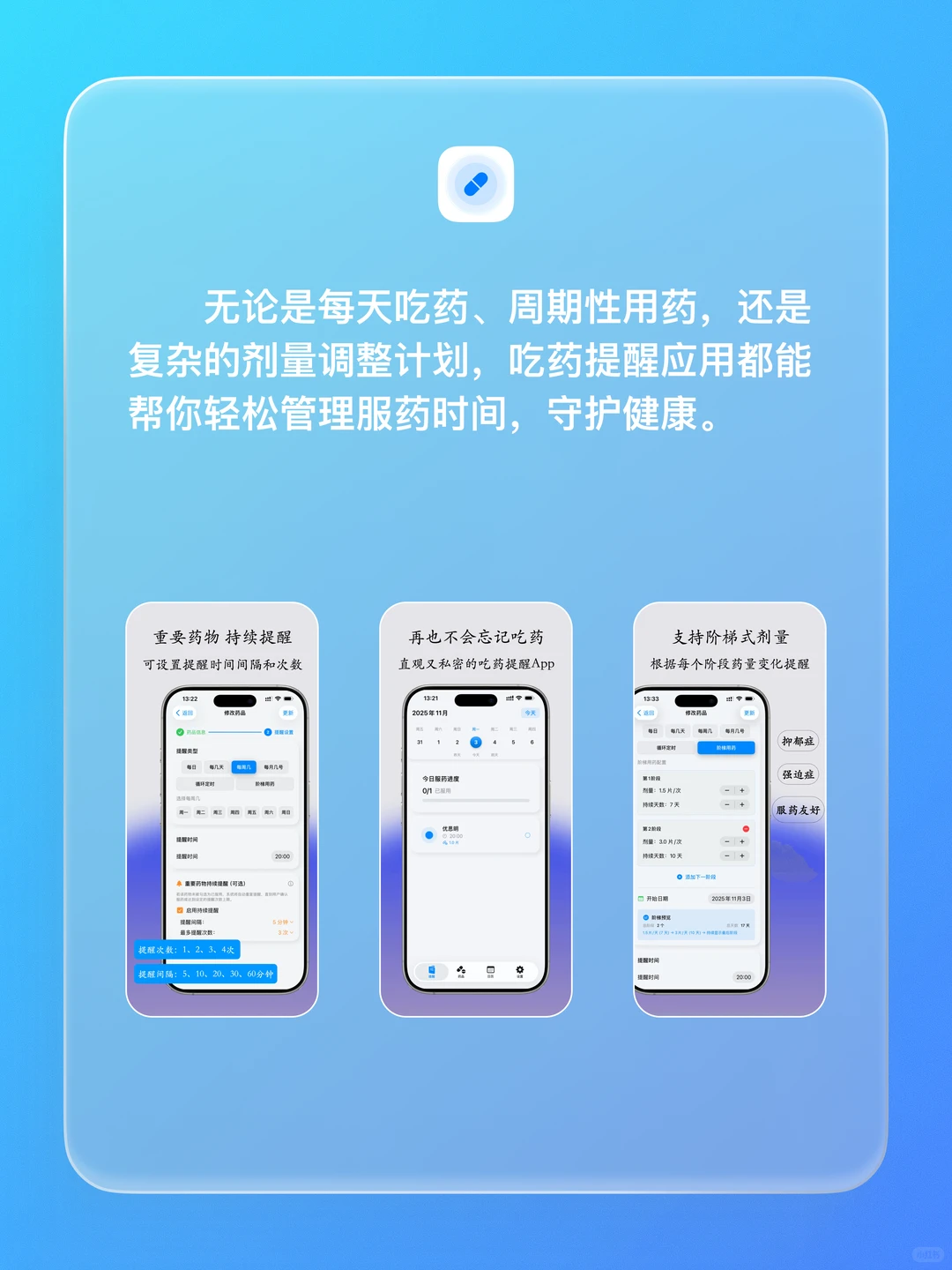 iOS 限免 - 吃药提醒助手