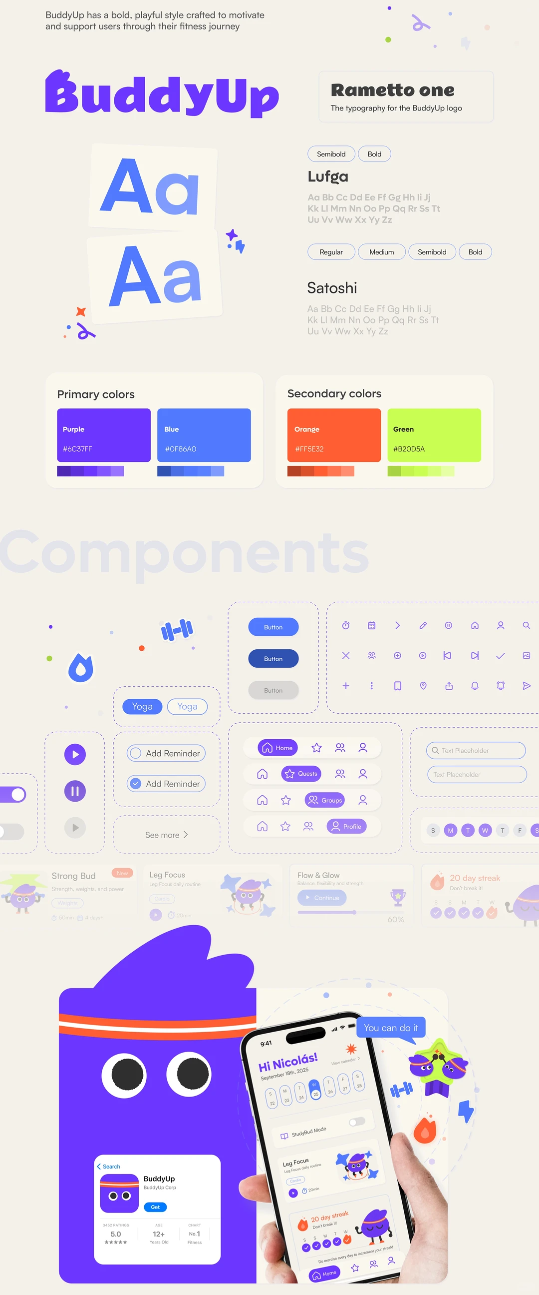 👍🏻这款健身APP的UI风格好出彩~爱了！