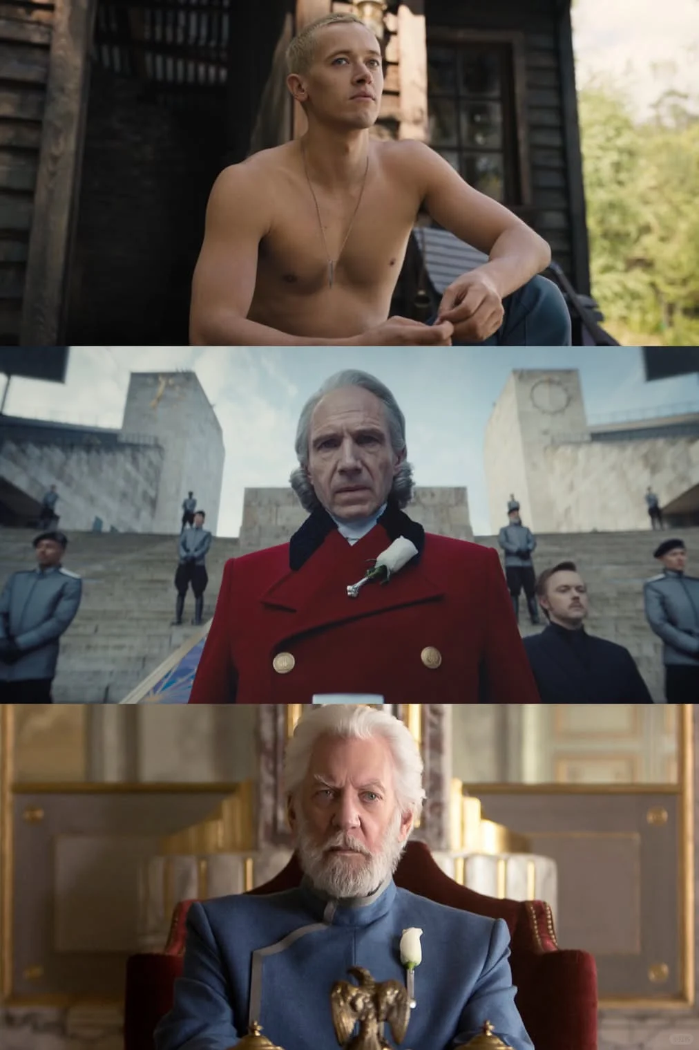 Snow总统的老中青三个形态，第50届饥饿游戏