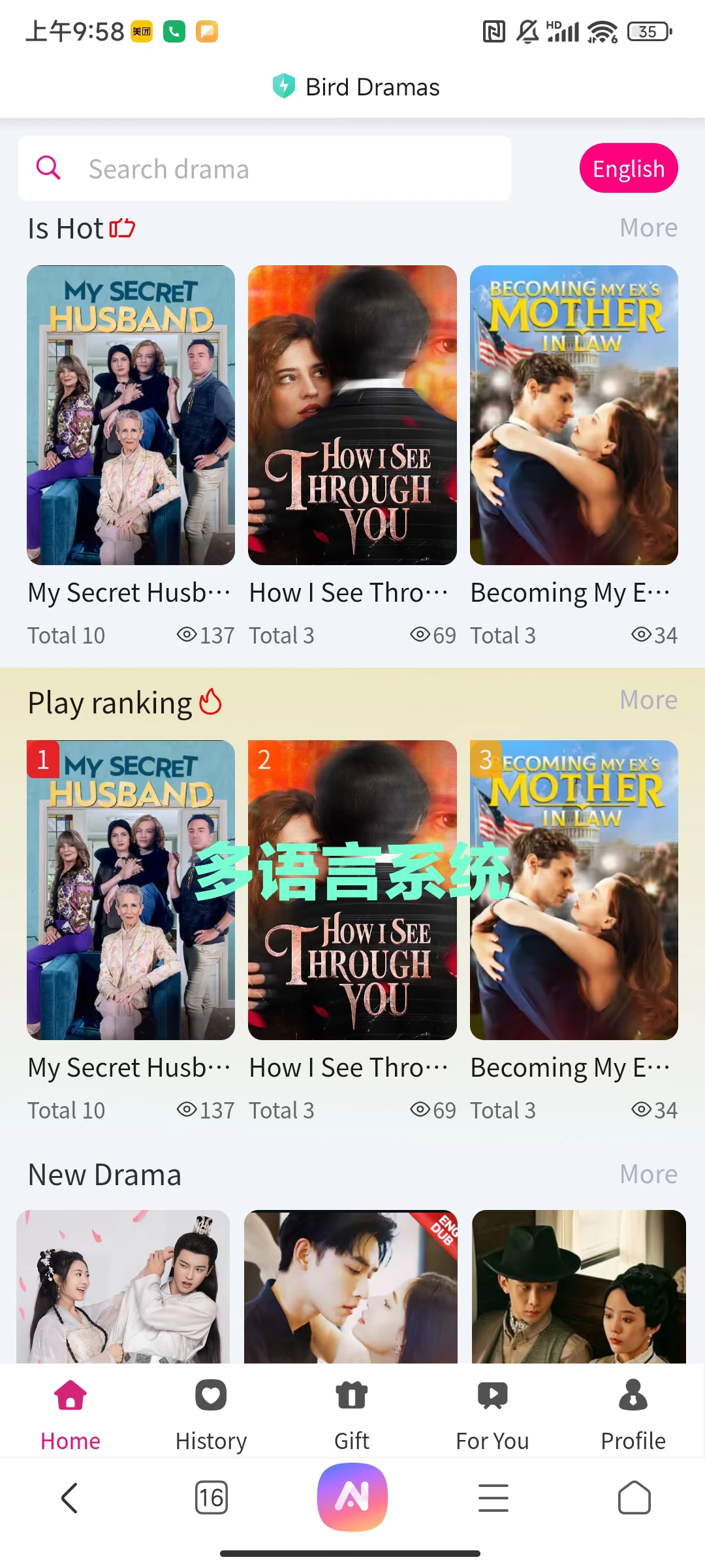 海外短剧app开发、多语言定制系统开发