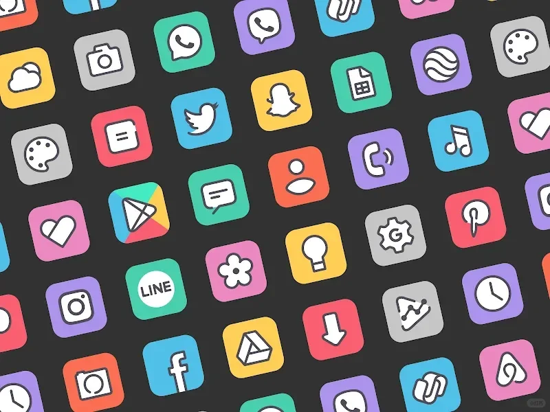 自适应卡通图标