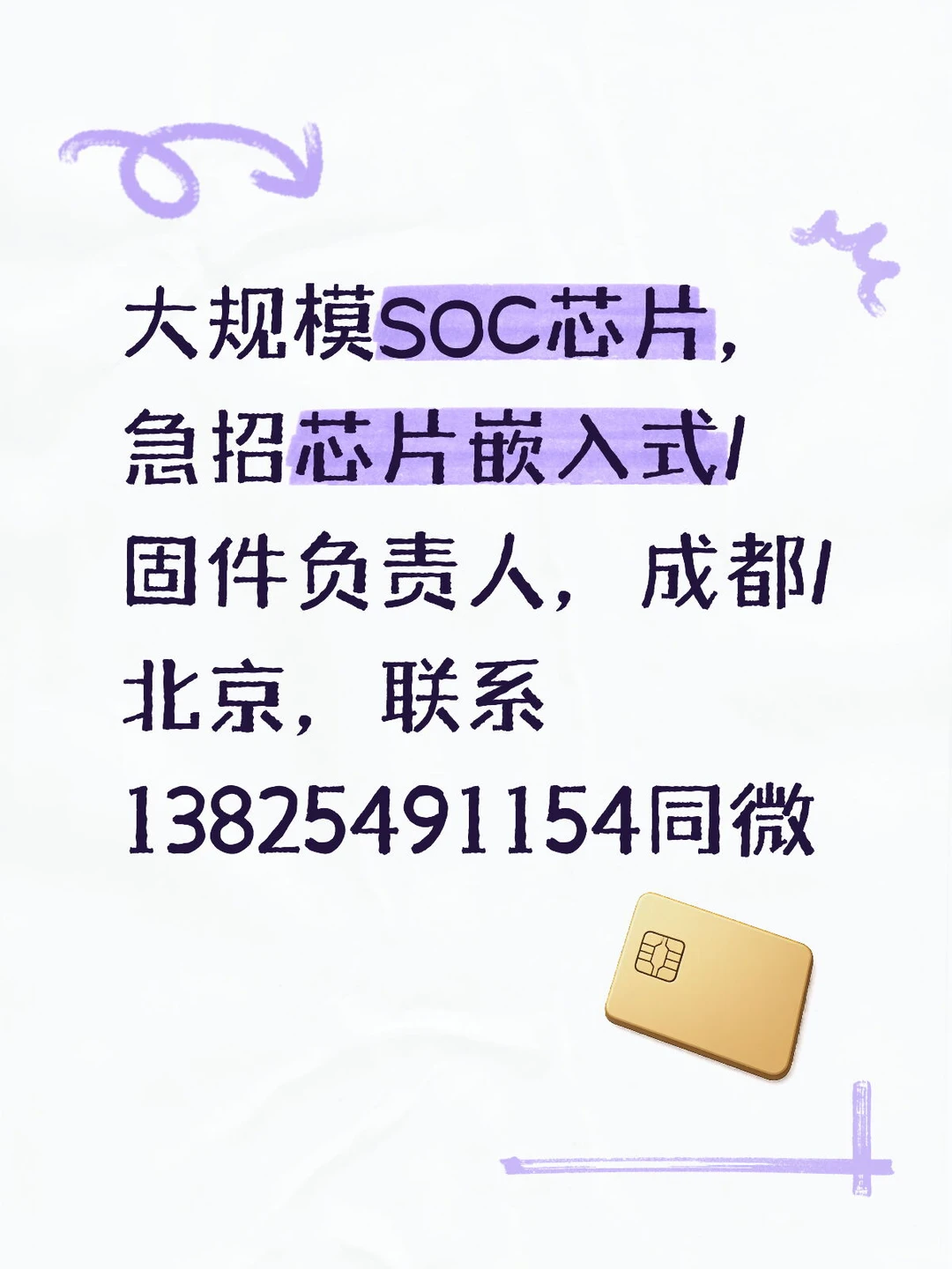 大型SOC芯片软件负责人