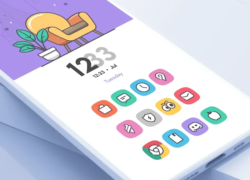 自适应卡通图标