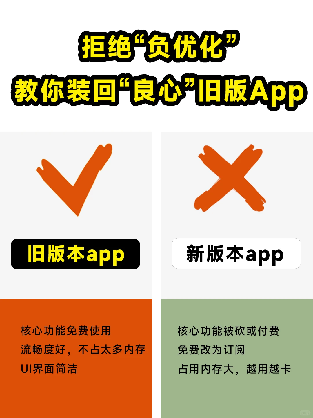 拒绝“负优化”，教你装回良心苹果旧版app