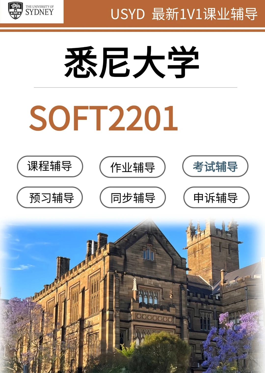 悉尼大学🏫SOFT2201课程考试辅导