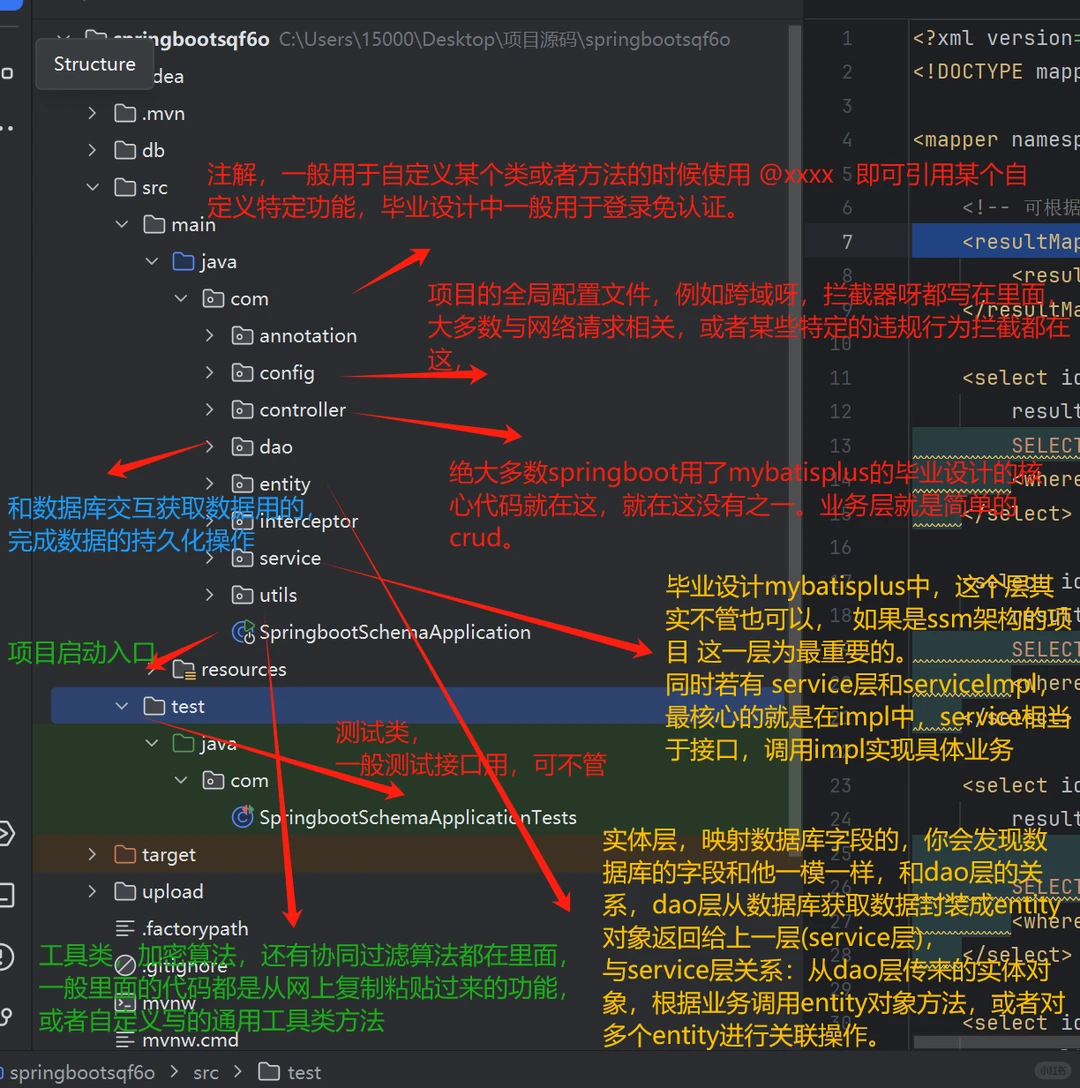 一篇讲清楚Springboot项目结构，搞定答辩