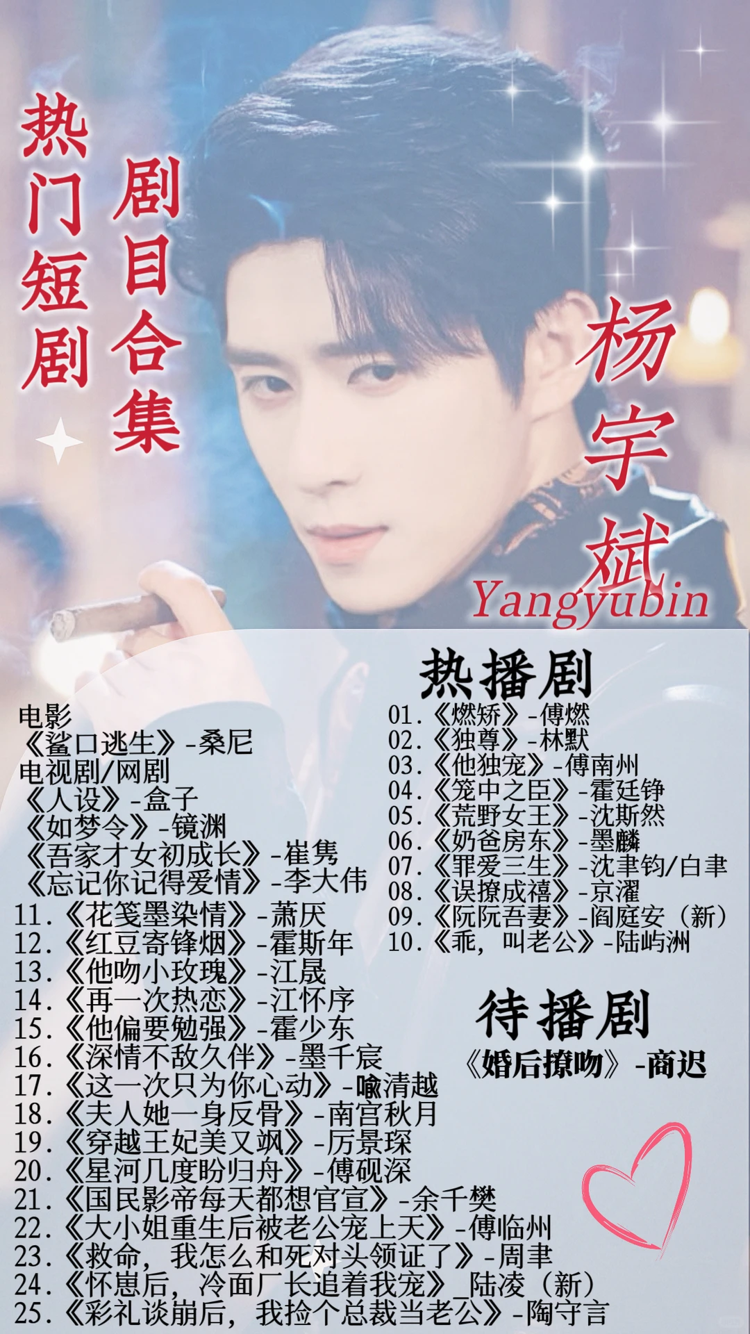 杨宇斌热门短剧剧目合集！他的剧超棒的！