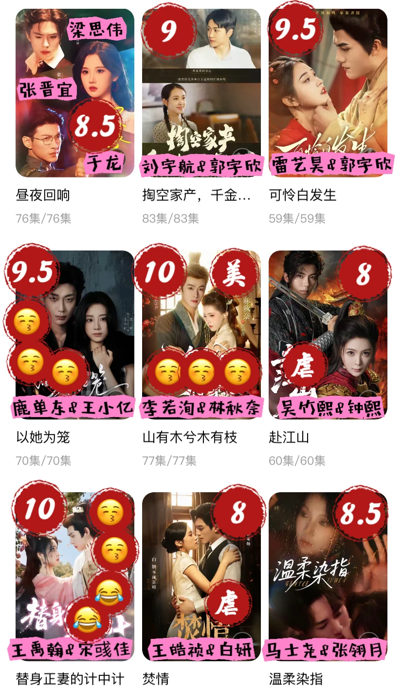 越看越上头～短剧评分个人向（五）