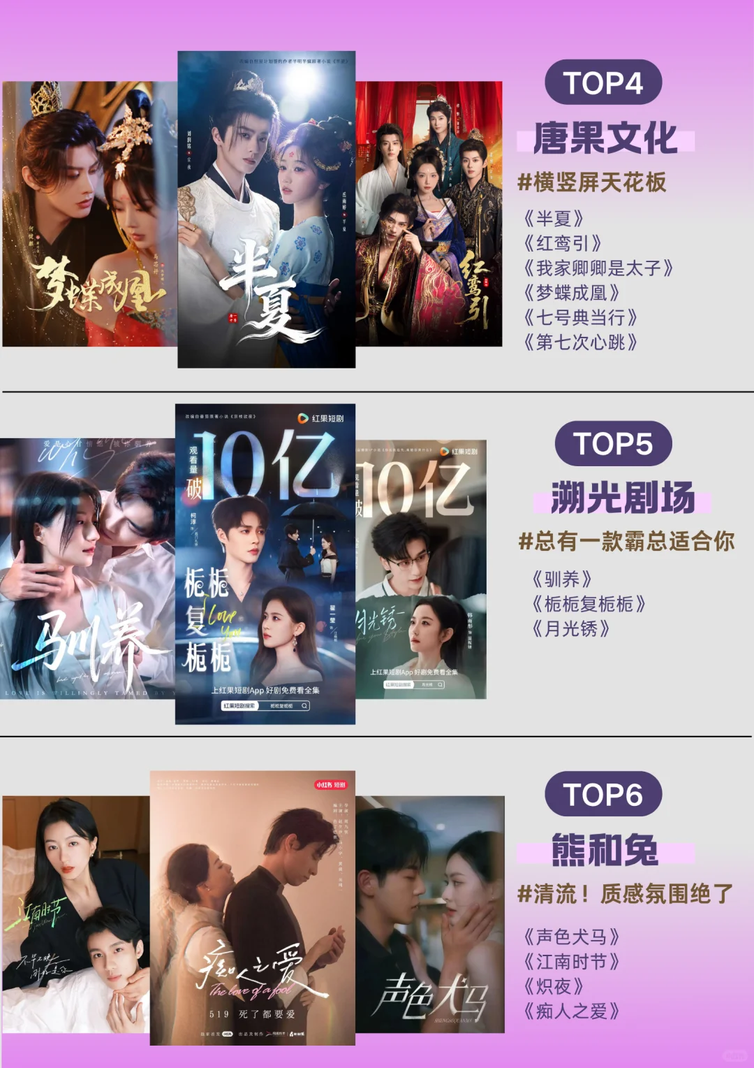 全是短剧界的细糠！！剧荒姐妹不用愁了☺️