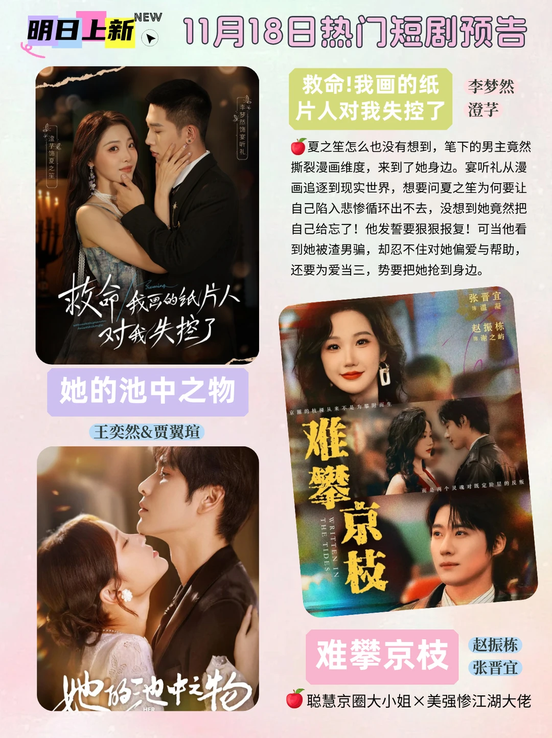 短剧预告 | 11月18日热门短剧上新推荐