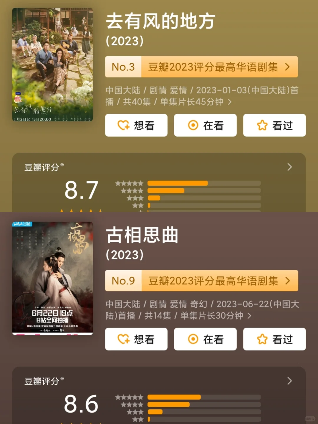 下饭必备❗30部国产高分剧🔥值得n刷