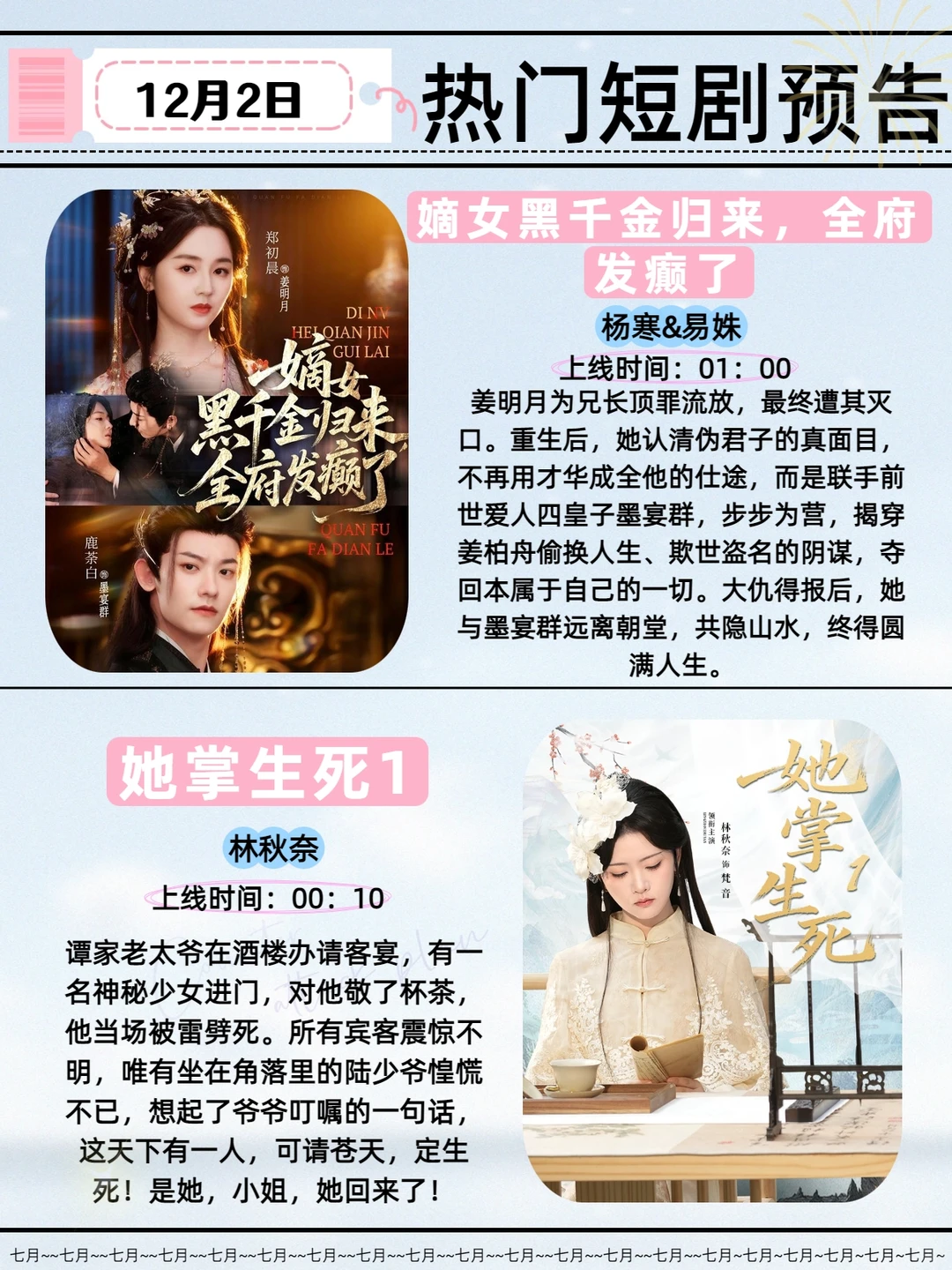 12月2日热门短剧推荐！