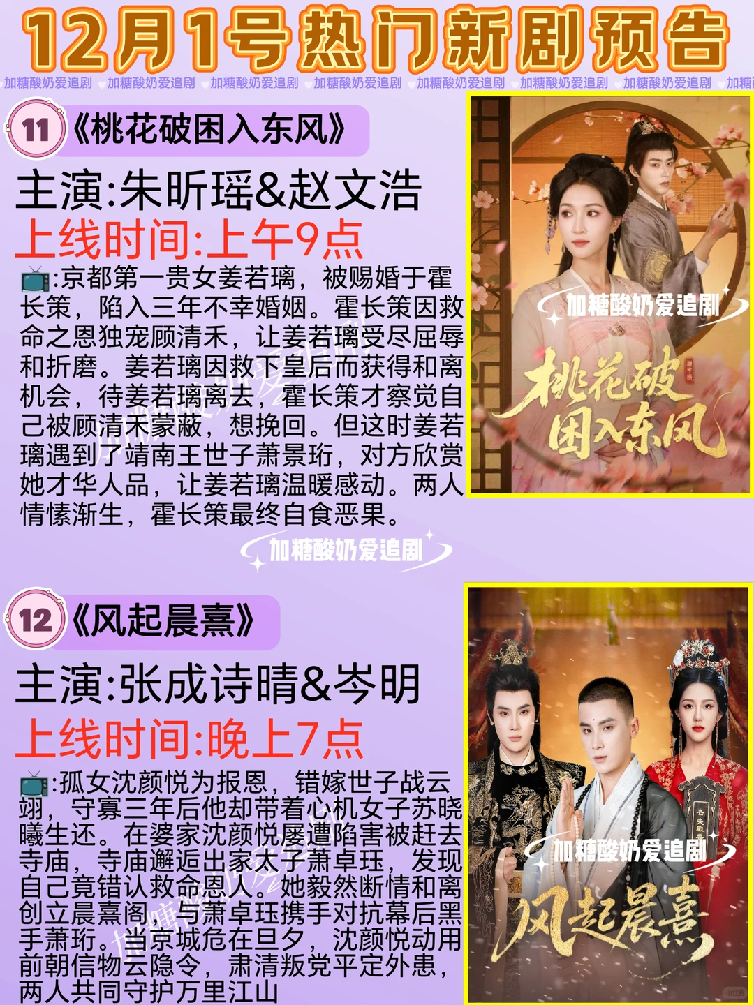 宝藏好剧💥12月1日热门短剧预告