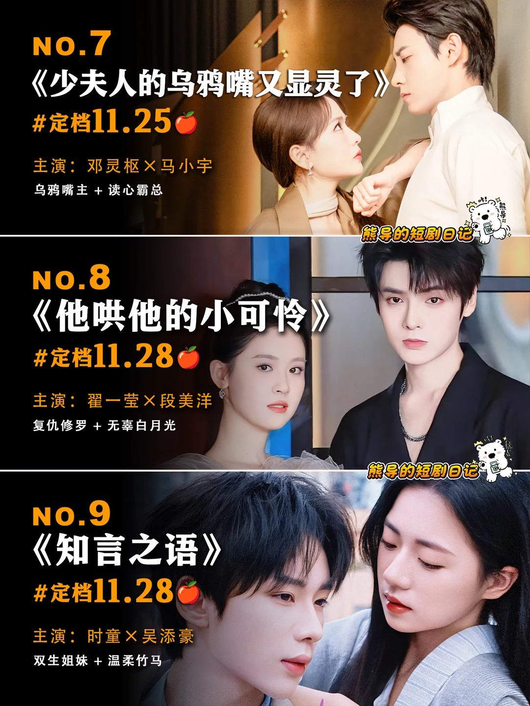 11月未播先火🔥第四弹短剧推荐，期待了