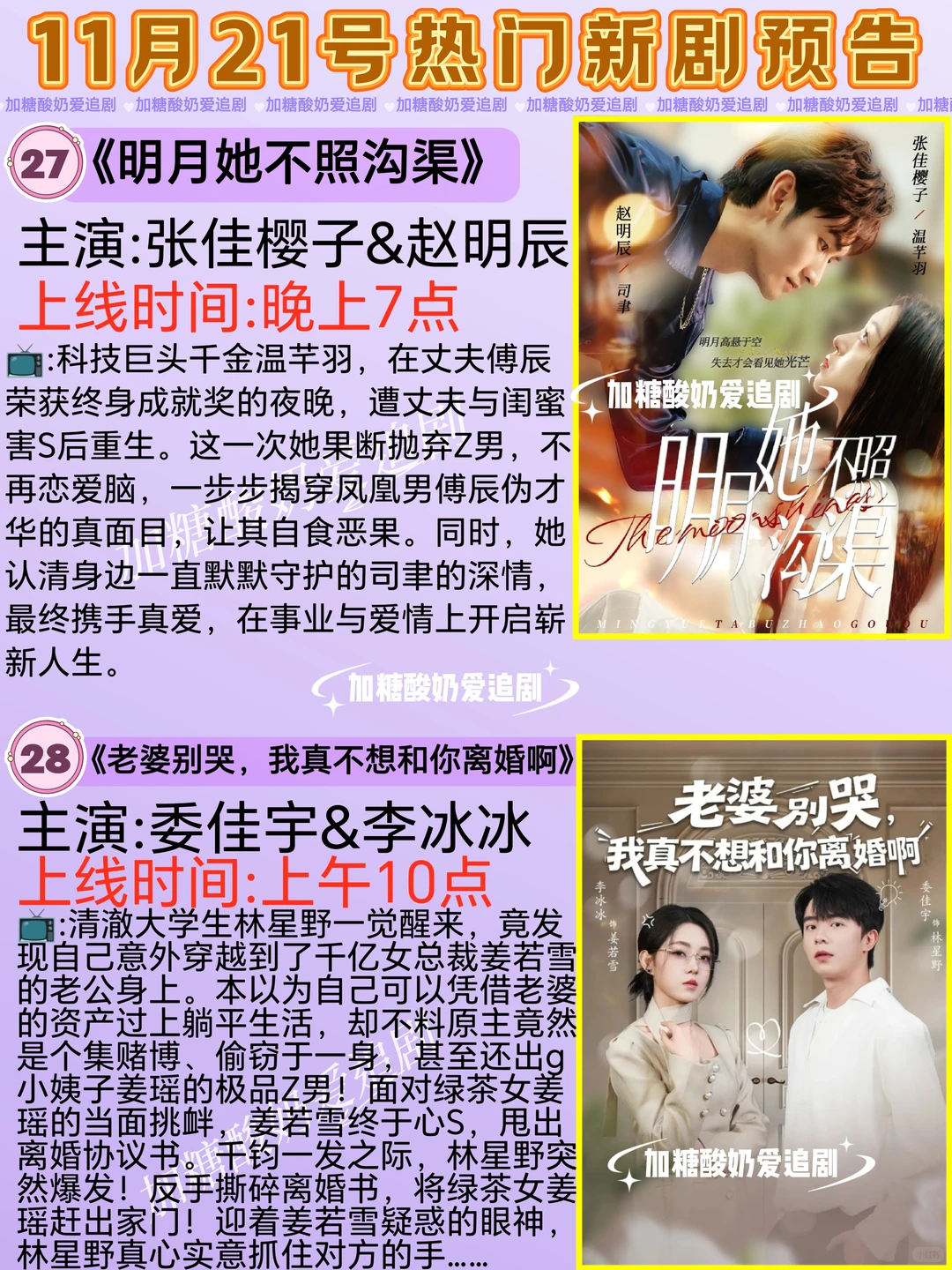 天花板短剧💥11月21日热门短剧预告