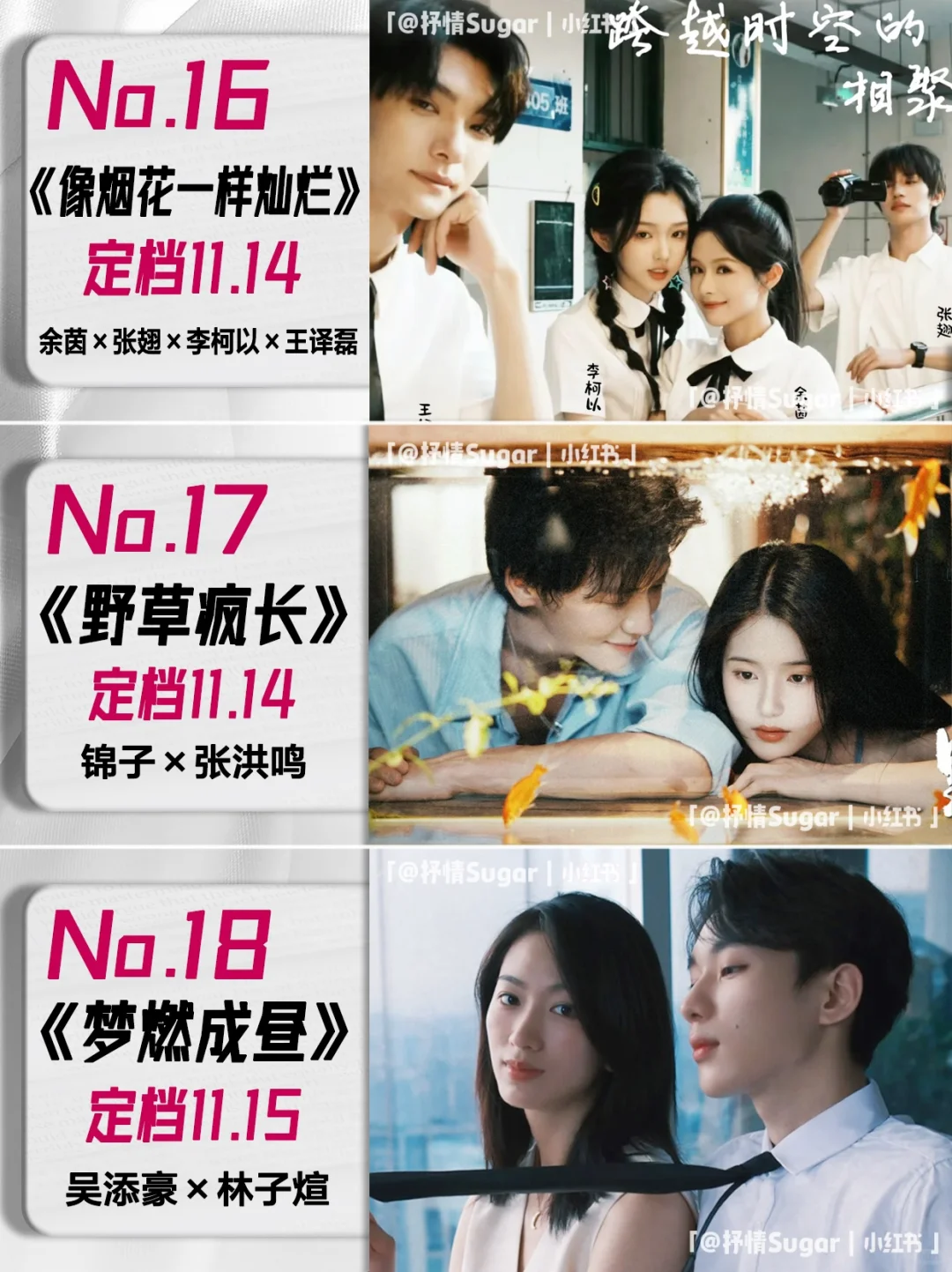 11月定档短剧第二弹！你预约了哪几部🌸