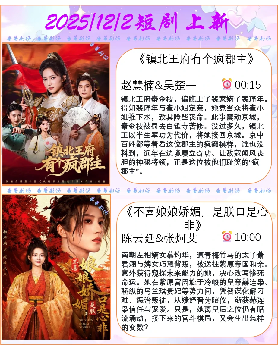 📺2025/12/2短剧上新