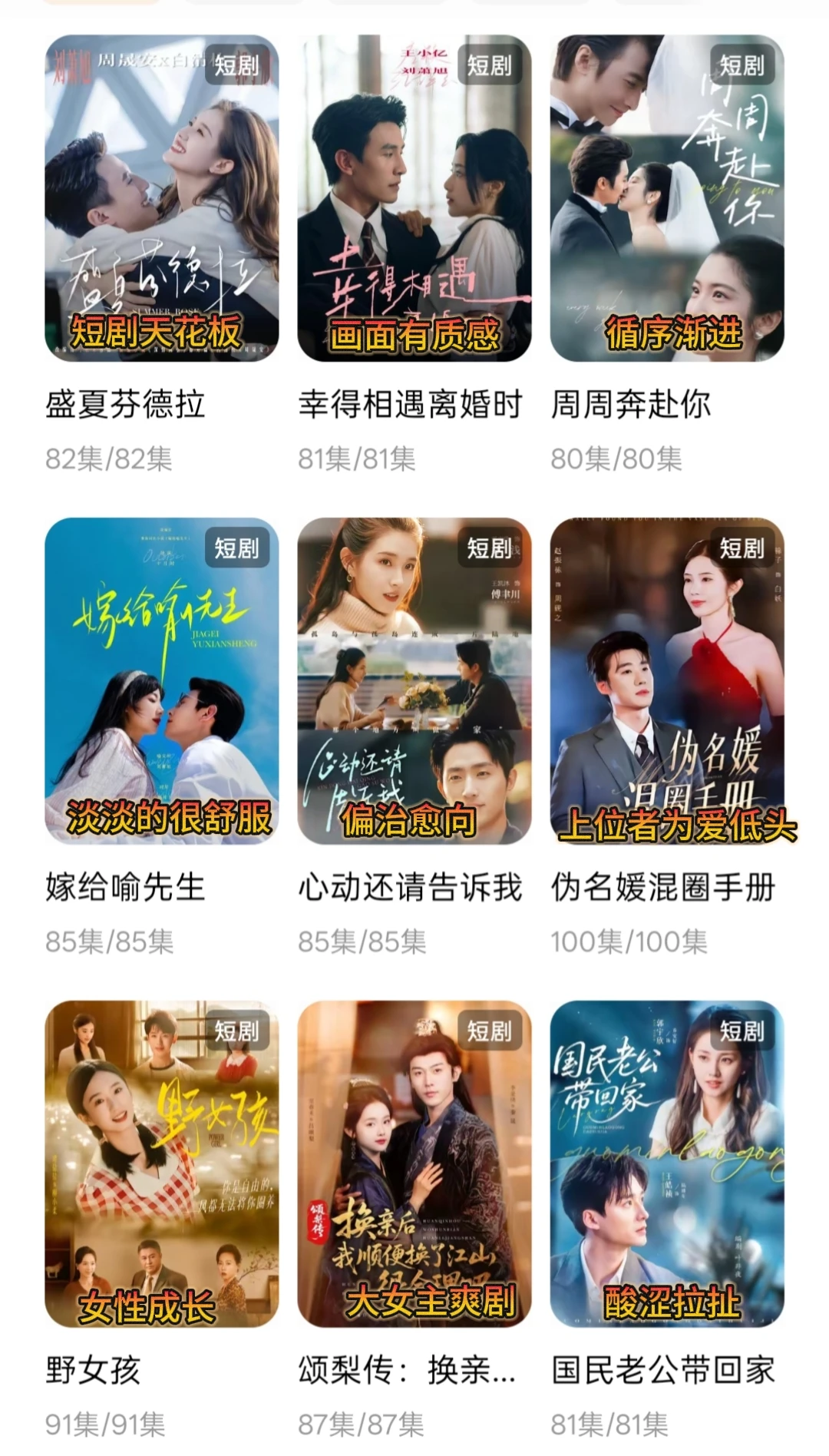 我的短剧顶级细糠拿出来跟大家分享了📨