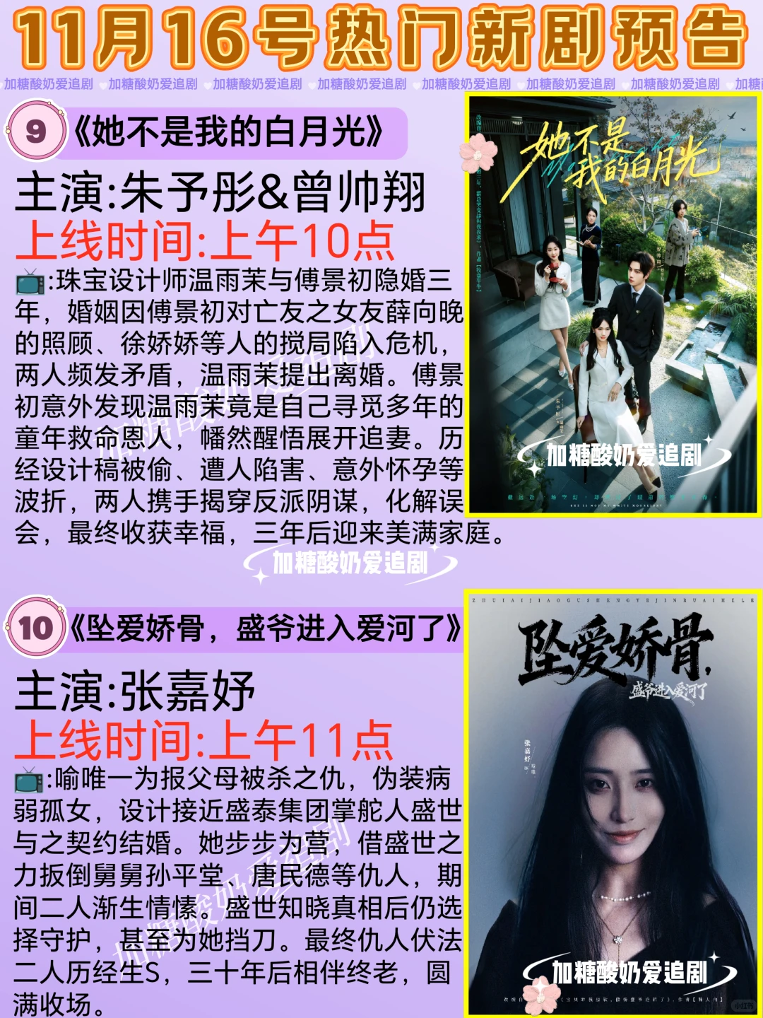 宝藏好剧💥11月16日热门短剧预告