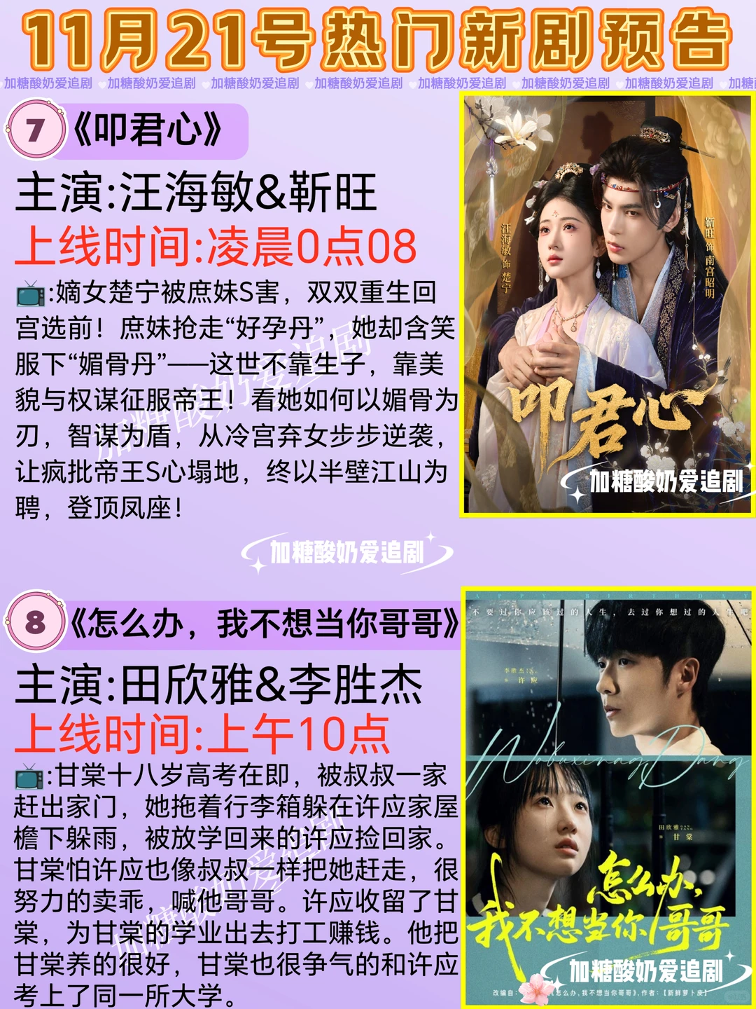 天花板短剧💥11月21日热门短剧预告