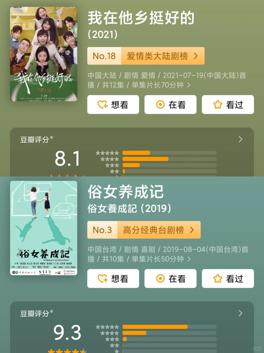 下饭必备❗30部国产高分剧🔥值得n刷