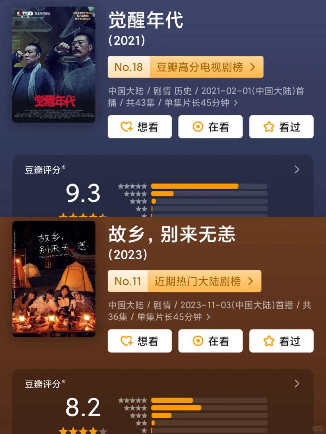 下饭必备❗30部国产高分剧🔥值得n刷