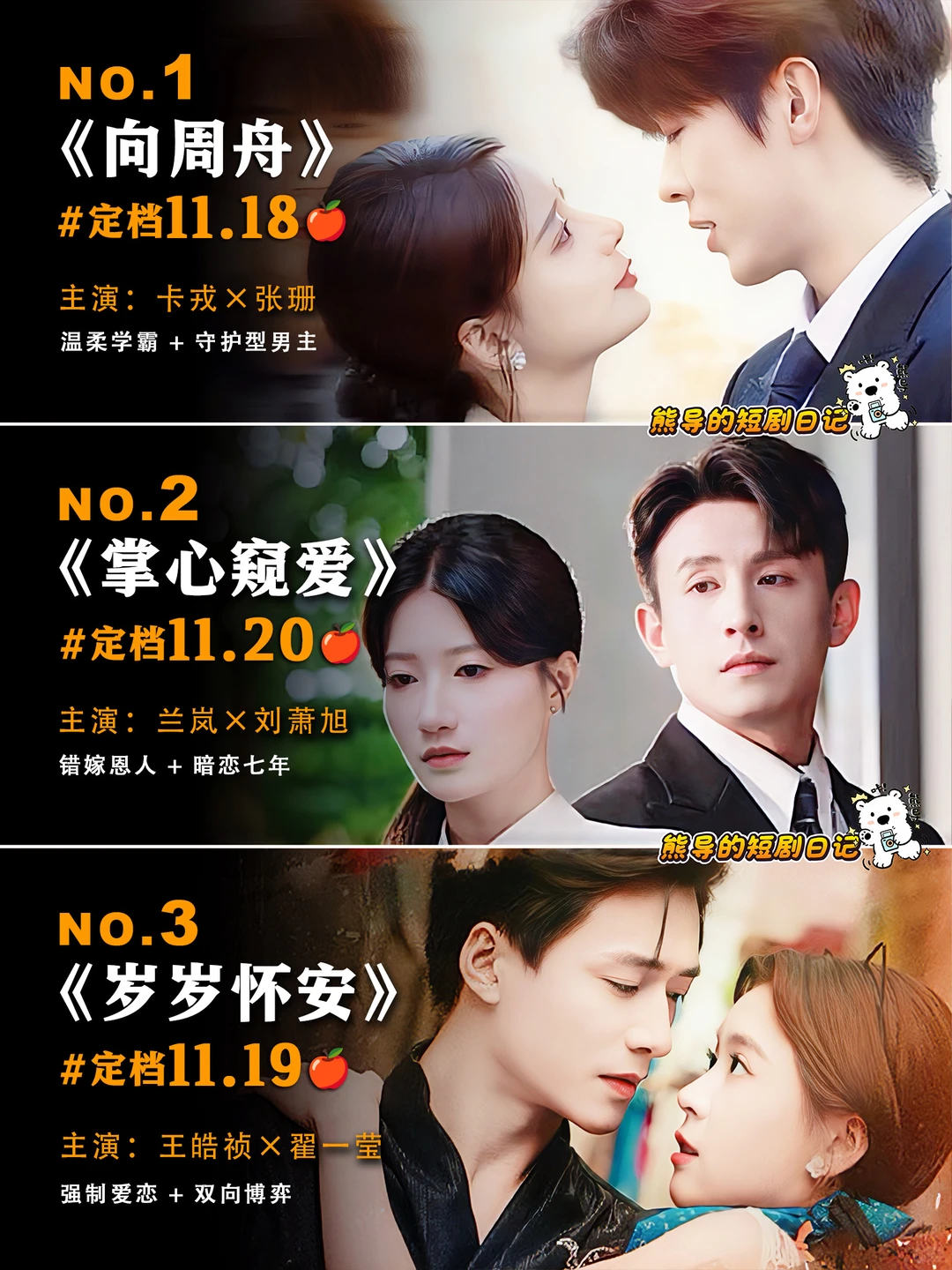 十一月未播先火🔥第三弹短剧推荐，期待