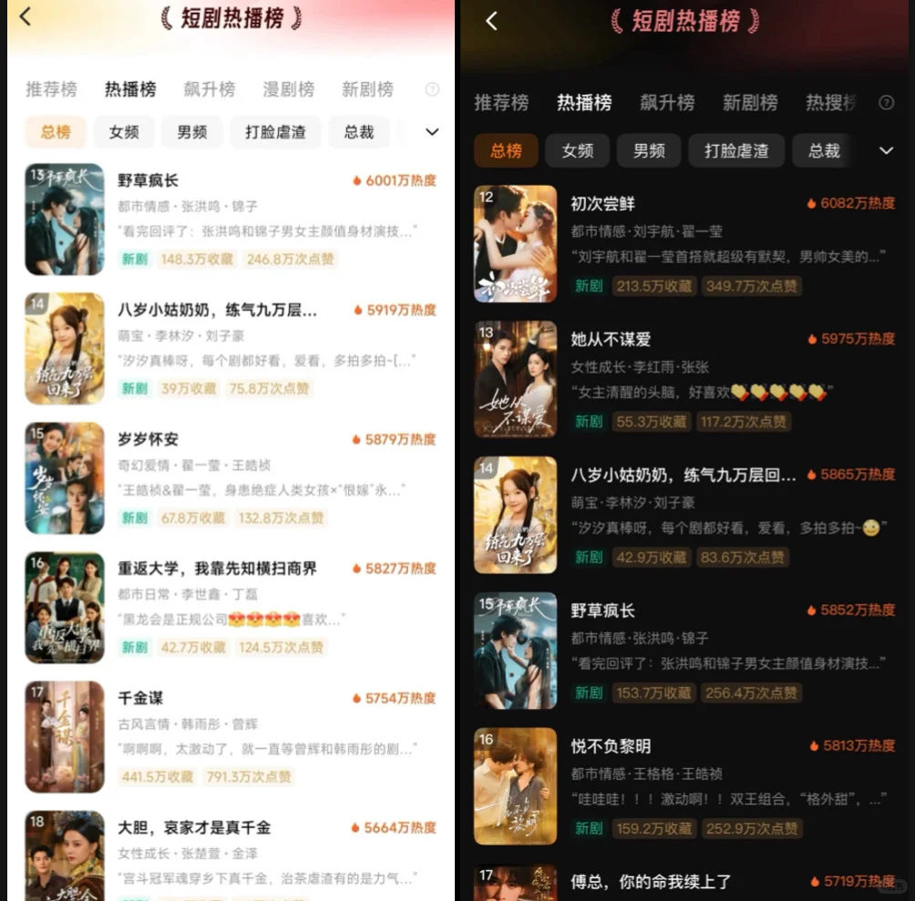 跟着🍎热播榜看短剧啦