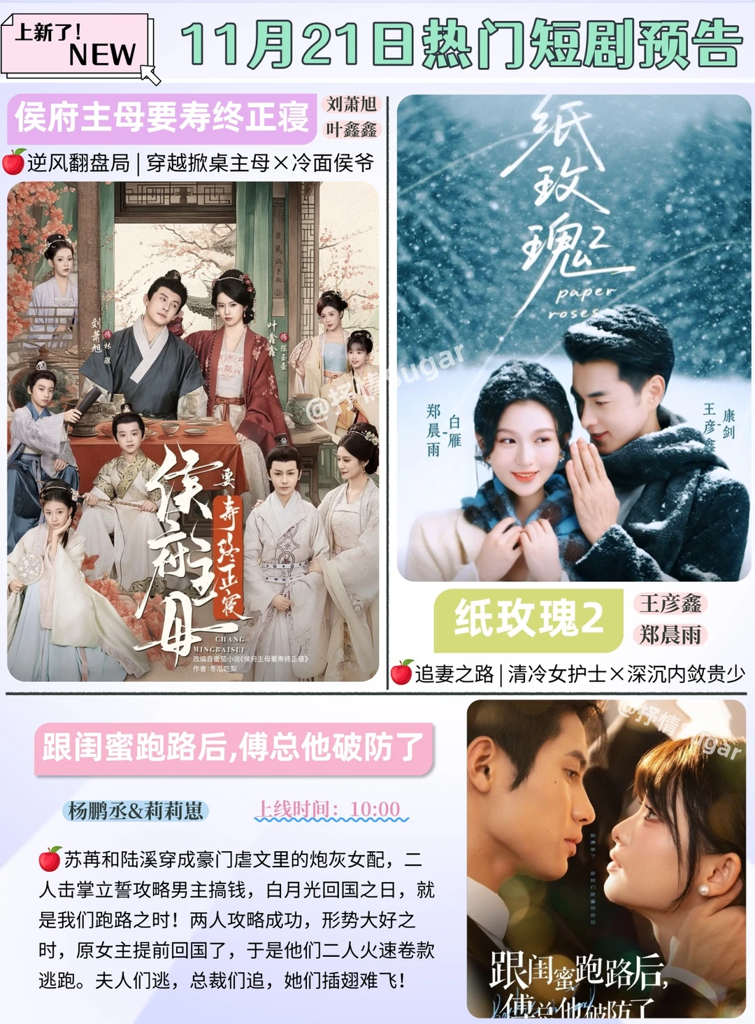 短剧预告 | 11月21日热门短剧上新推荐