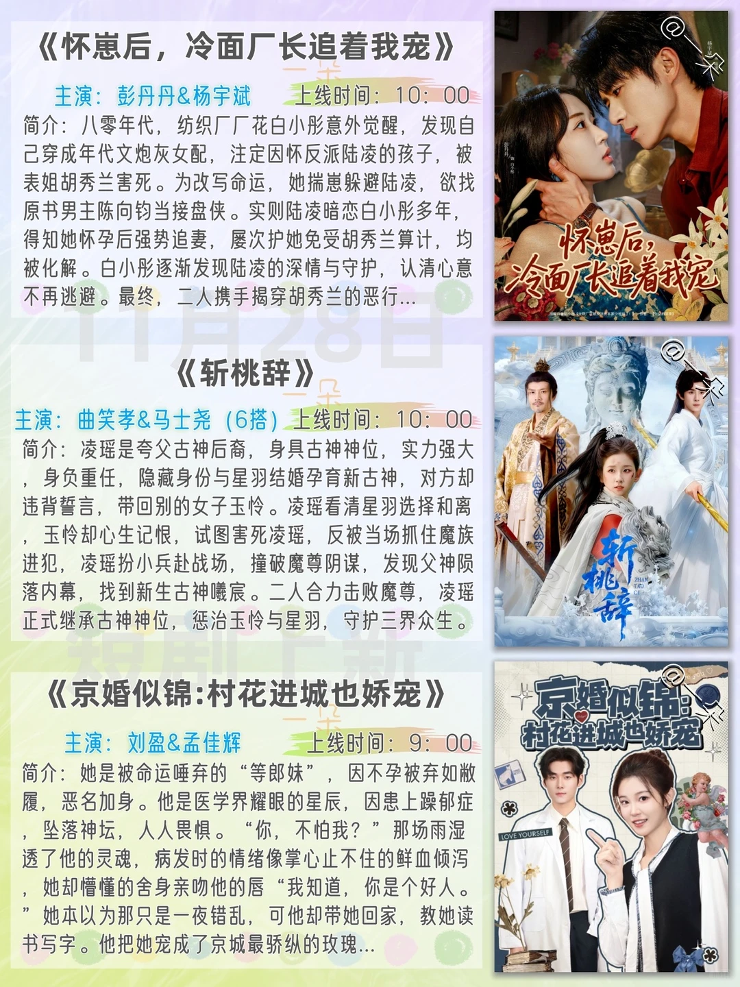 11月28日短剧上新推荐，欢迎补充推荐~
